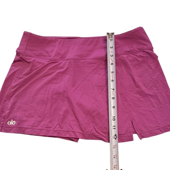 Alo Yoga Tennis Skort Large Purple Athletic Yoga Golf Skirt Built In Shorts - Picture 6 of 10